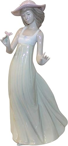 Lladro Nao Figura coleccionable de porcelana: Gentle Breeze - 10 pulgadas de alto - Niña/Señora joven