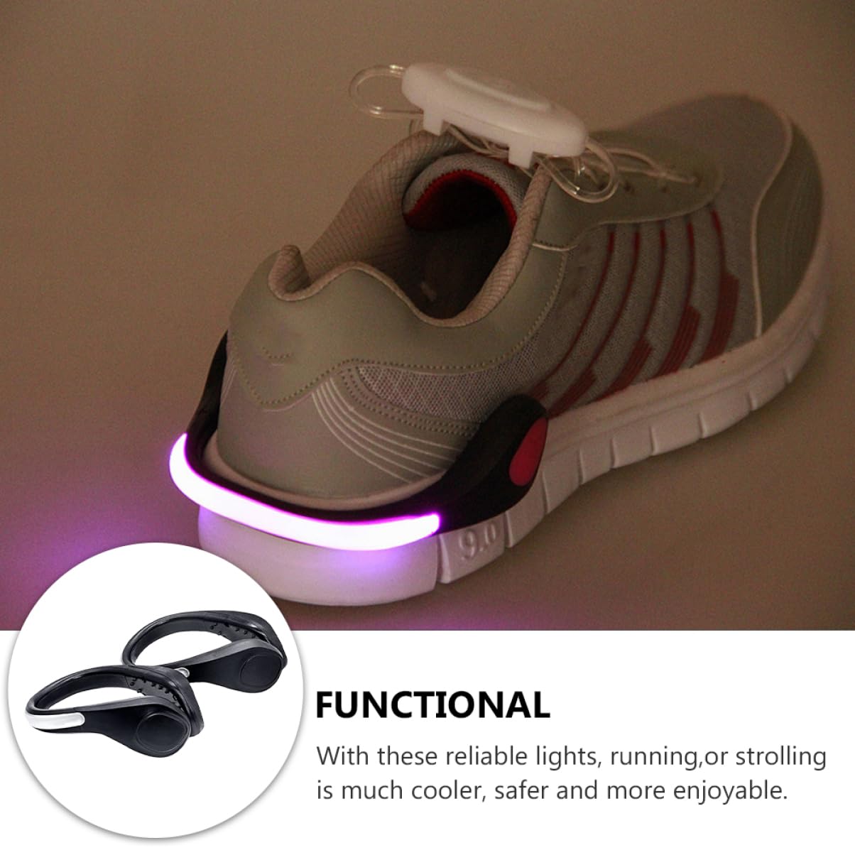 TOYANDONA Luces Led para Clip para Correr De Accesorios Reflectantes para Running Iluminación Ajustables Impermeables Y Ligeras para Actividades Nocturnas
