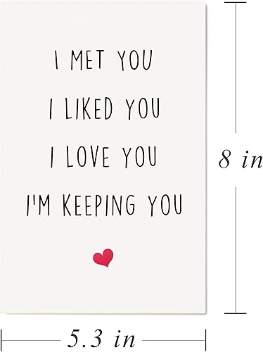 Miniatura 2 de Alzombi Tarjeta divertida con texto en inglés "I Love You", tarjeta de cumpleaños, tarjeta de aniversario, tarjeta para novio, marido, prometido