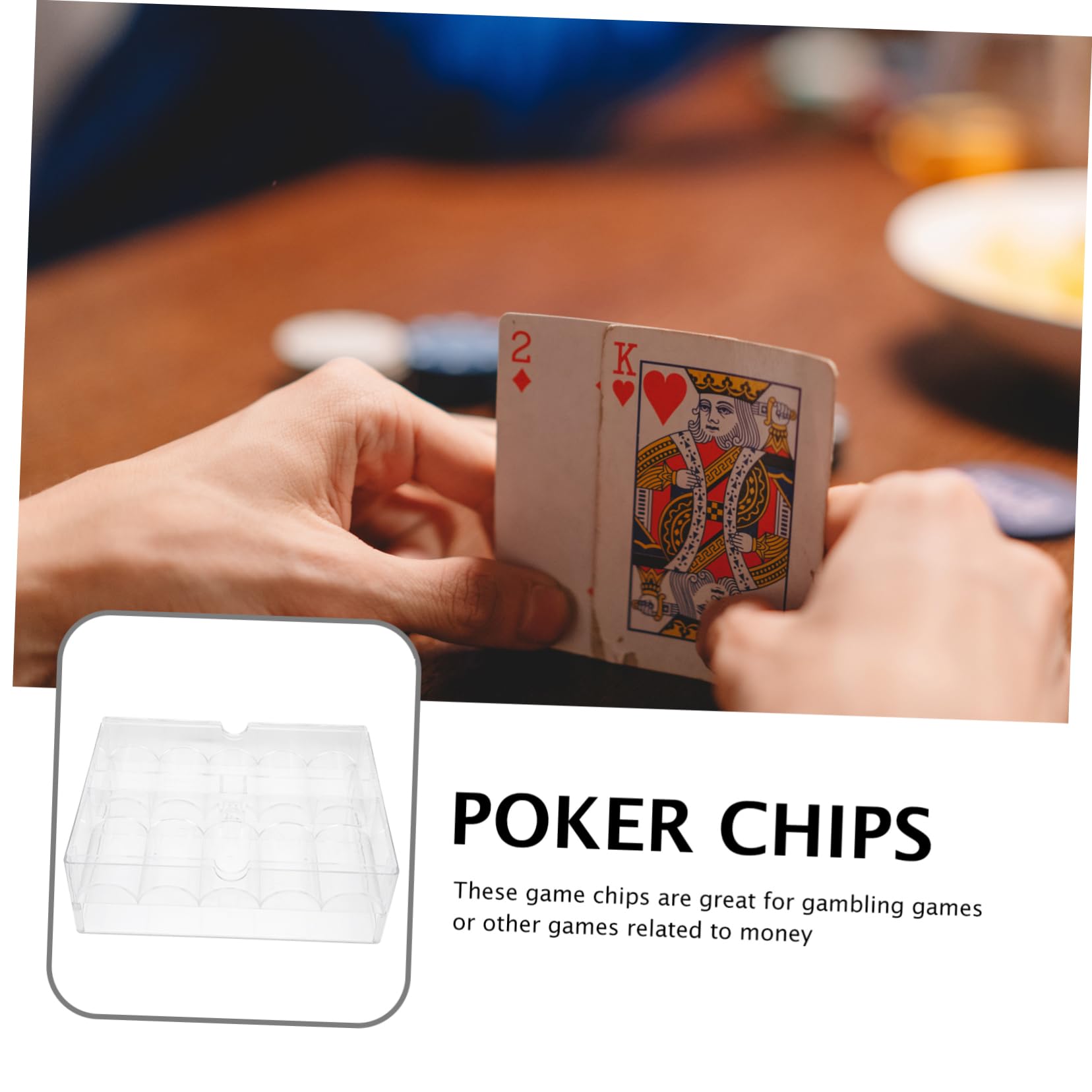 Angoily Scatola Porta Fiches Da Poker Organizer in Acrilico Trasparente Contenitore Per Fiches Da Poker Scomparti Per Conservare e Organizzare