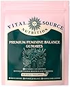 Vital Source Nutrition - Premium Feminine Balance Gummies - for Women’s Health & Wellness - Immune Support - Vegan, Gluten-Free - Hawaiian Pineapple - 60 Gummies - 30 Servings