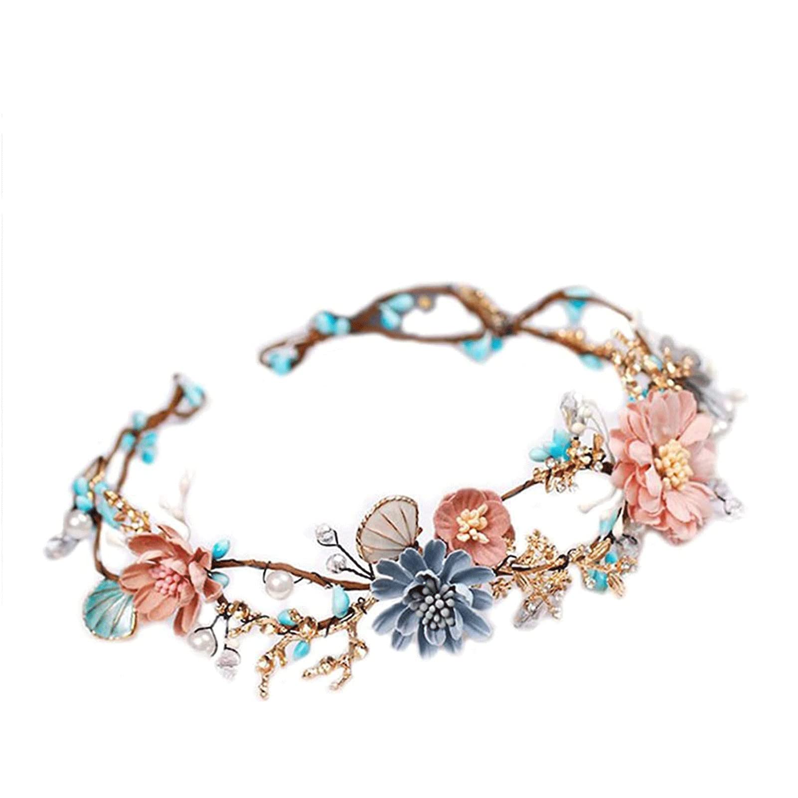 Brautblume Band Haarband Stirnband Frauen Kopfschmuck Tiara Hochzeit Braut Haarschmuck Zubehör