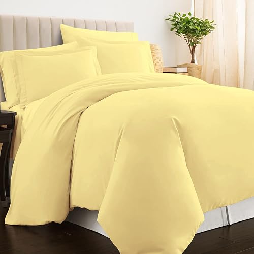 Pizuna King Size Flat Sheets New Ivory 1 PC, 100% Cotton Luxury 400 Thread Count Sateen Weave Cooling Bed Sheets 275x280 cm, Breathable Cotton Sheets