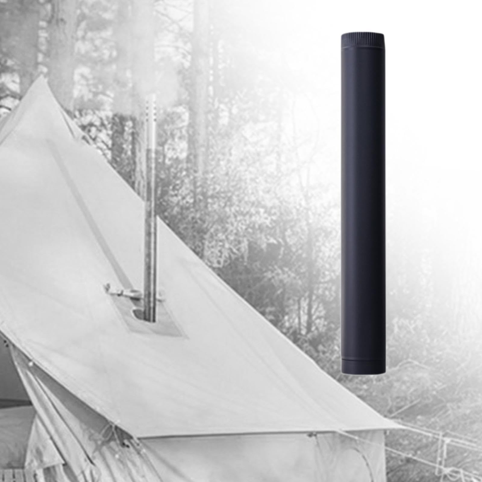 Ofenrohr Aus Edelstahl, Verbindungsrohr für Holzöfen Und, Ausziehbar, mit Funkenschutzfunktion, Geeignet für Wandern Und Camping, Abmessungen, 153mm Durchmesser