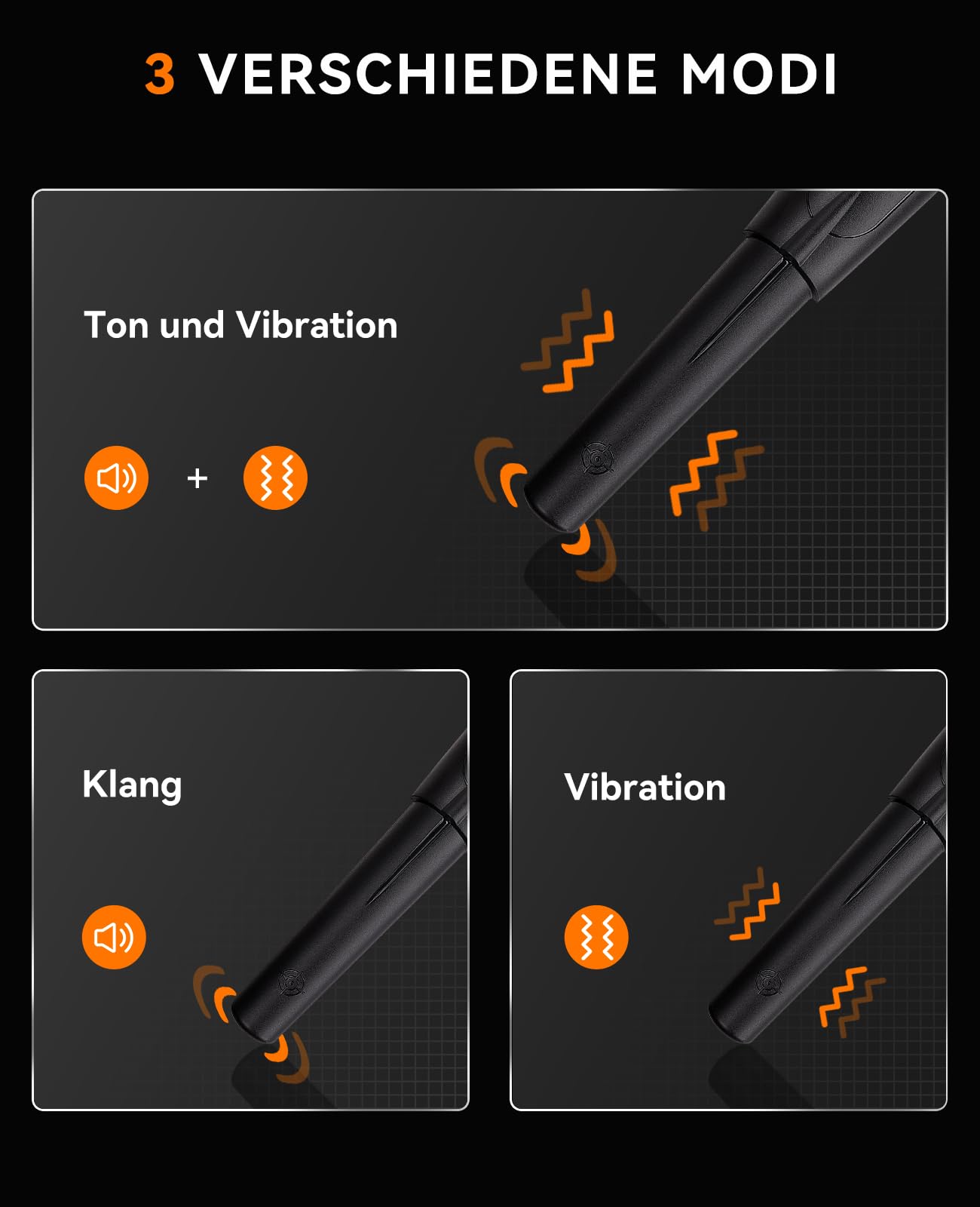 Metalldetektor Pinpointer - SUNPOW IP68 Komplett Wasserdicht 360° Suchen Metallsuchgerät mit Gürtel Holster, Summton Vibration Klang (DREI Modi), 9V Batterie & Samtbeutel Inklusive