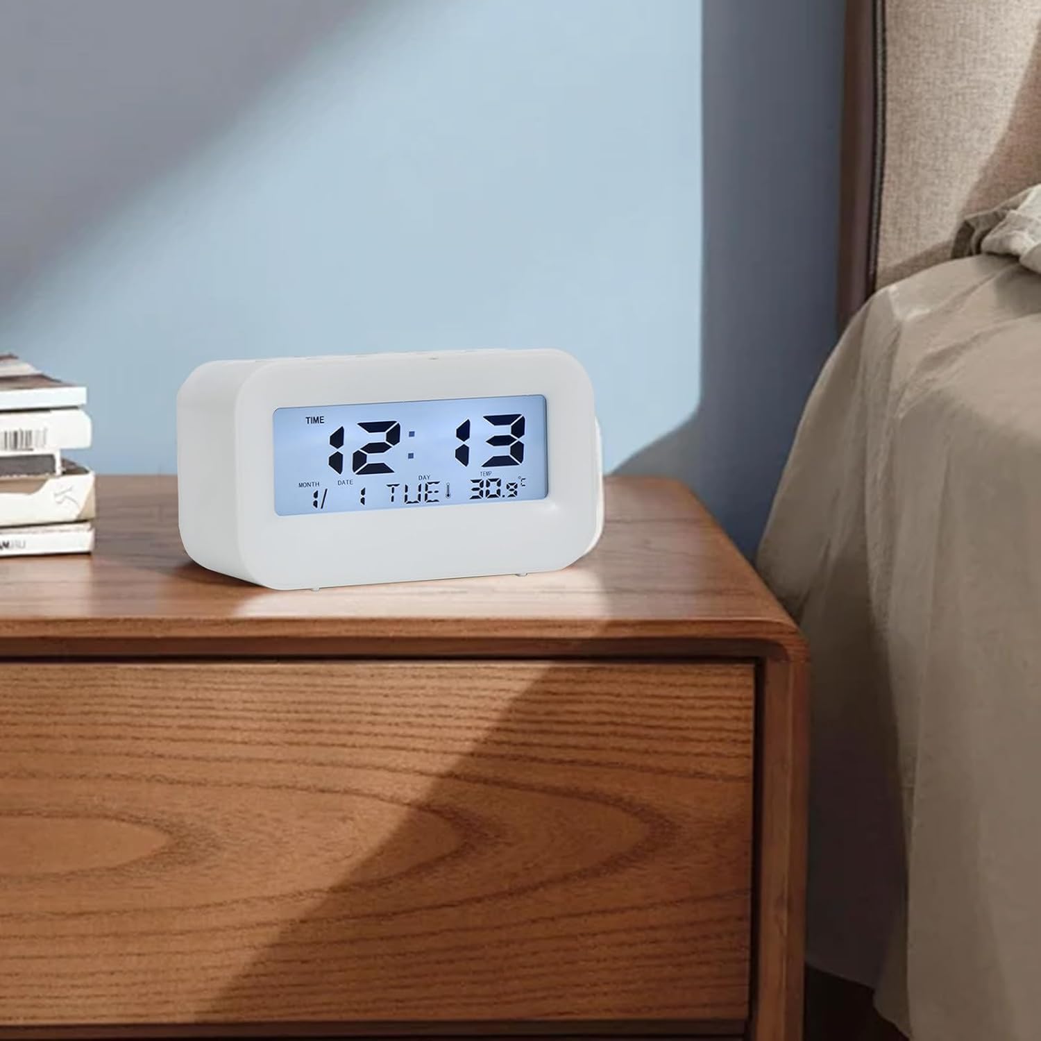 Digital Alarm Clock,Small Table Desk Clock for Bedroom