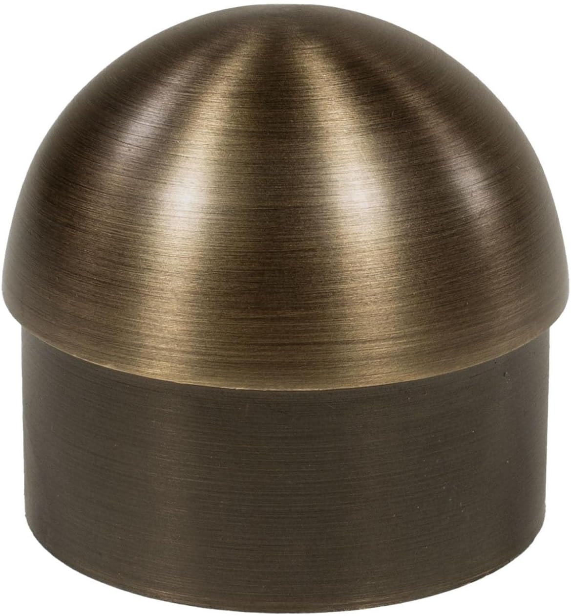 Outwater Stainless Steel Finish Solid Brass End Cap for 2" Diameter Rails | 1-PACK