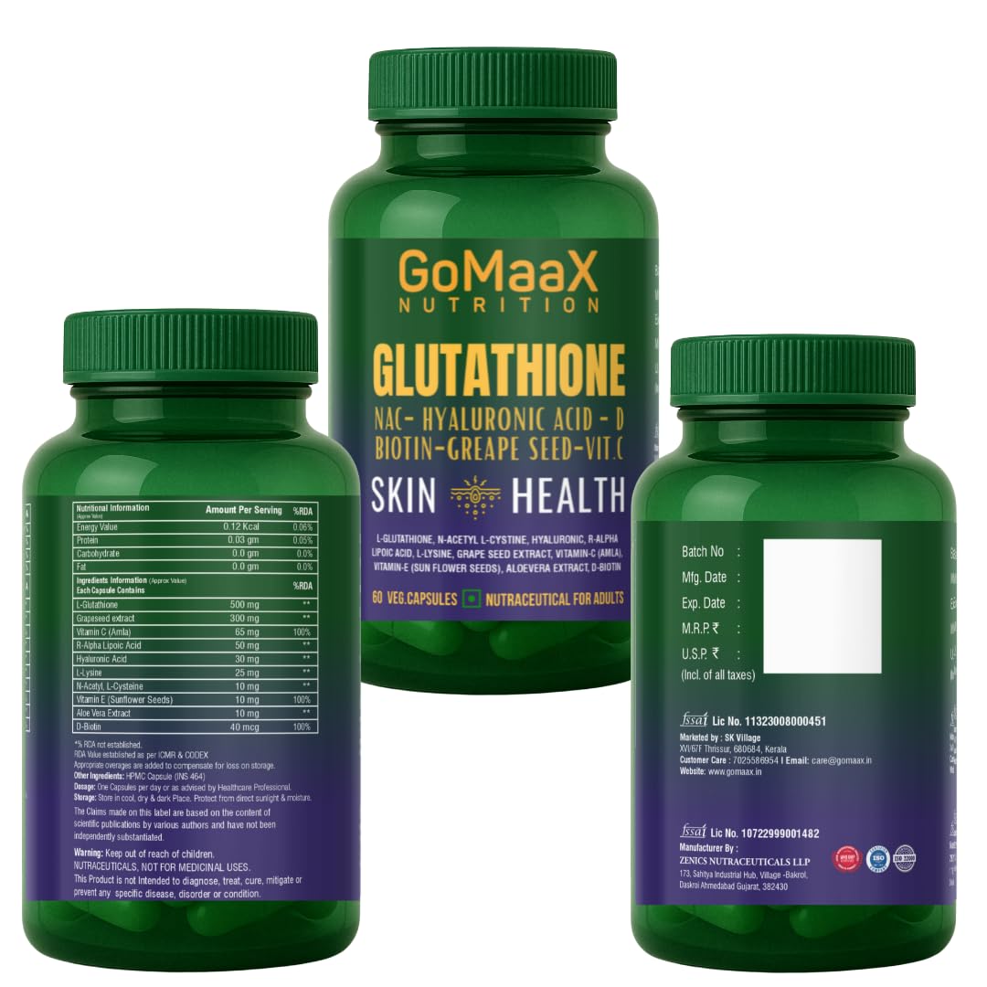 Glutathione Capsules, 60 Nos. Veg — Amazon image 3