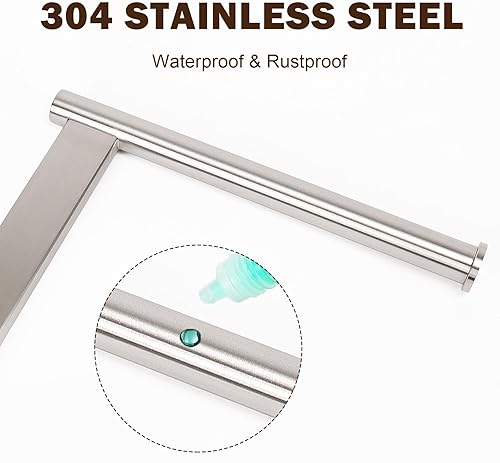 Miniatura 3 de Siyzda Toallero de mano para baño, toallero de mano independiente en forma de L, barra de toalla de acero inoxidable SUS304, organizador de encimera