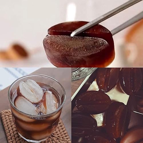 Miniatura 3 de Molde de silicona para cubitos de hielo en grano de café, 8 cavidades, 8 cavidades, molde para caramelos, fondant, mousse, pastel, chocolate, leche,