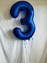 Navy Blue Number 3 Balloon 40 Inch, 3 Balloon Number, 3rd Birthday Decorations, Navy Blue Party Supplies for Boys Girls gallery image