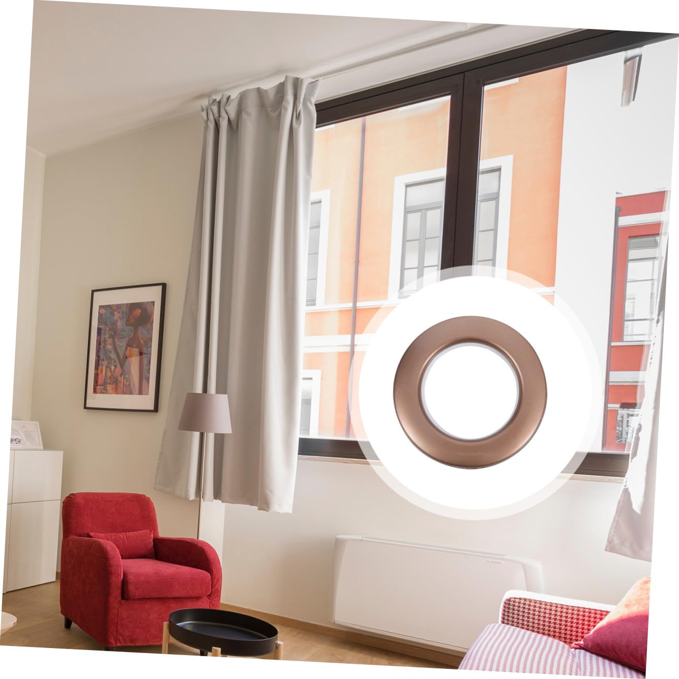 TOPBATHY Vorhang Ösenringe Geräuscharme Römische Gardinenringe aus Kunststoff 75 Stück mit Innendurchmesser zum Dekorieren von Vorhängen im Wohnzimmer