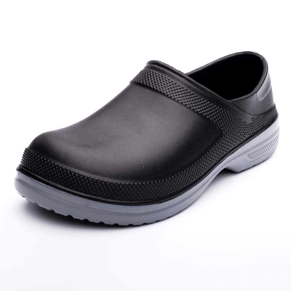 Tsuukuie Unisex Work Shoes Chef Special Waterproof Oil-Proof Anti-Skid Shoes Kitchen Care Medical Shoes Black