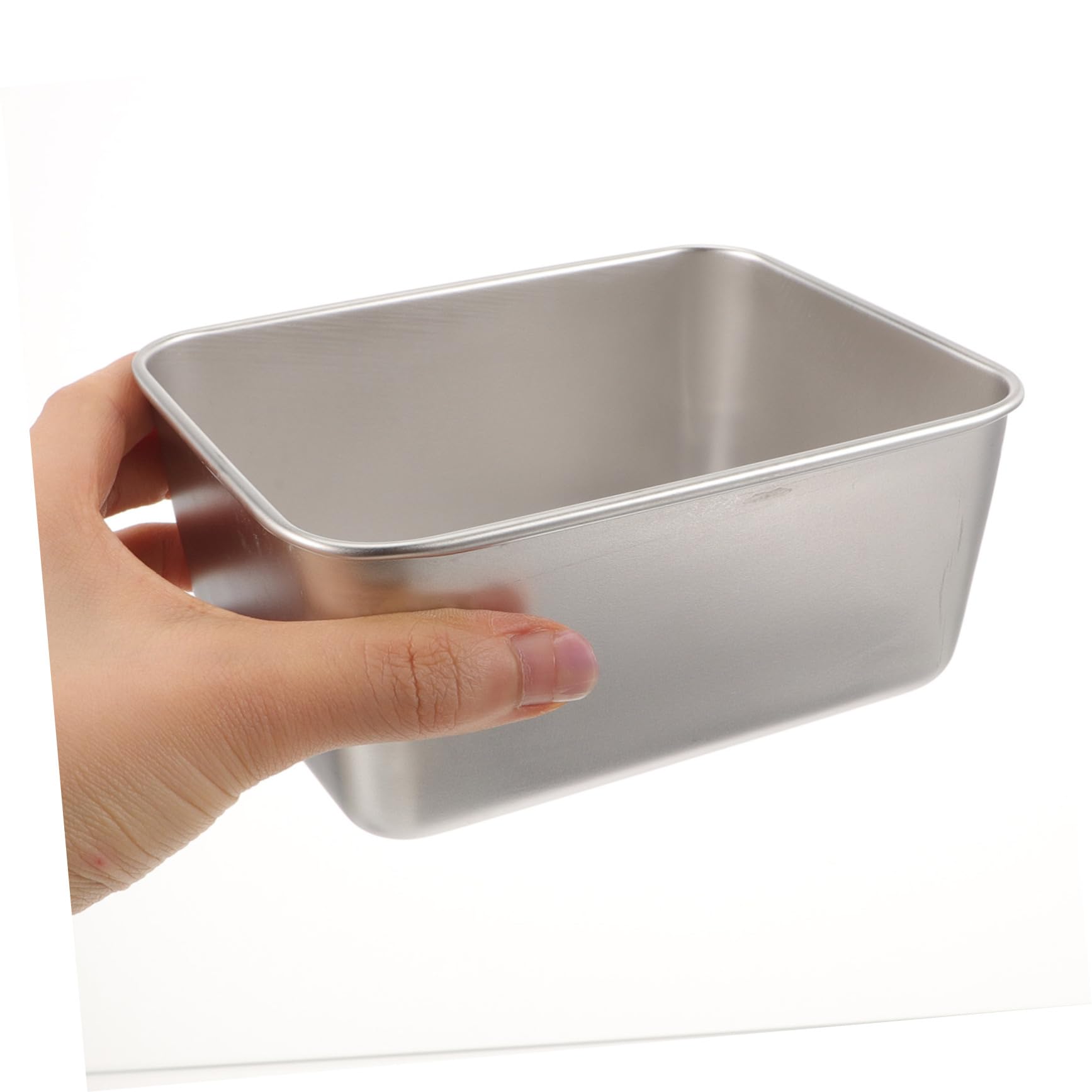 BESPORTBLE Bol De Pique- Contenants Alimentaires Tasse Bol De Soupe Étain Récipients À Soupe Rectangulaires Bols De Camping Bol De Camping en Métal 304 Matériel Silver