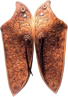 Western Saddle Tapaderos Stirrups - Sold in Pair - Handmade Tooled Premium Leather ST-WT-012