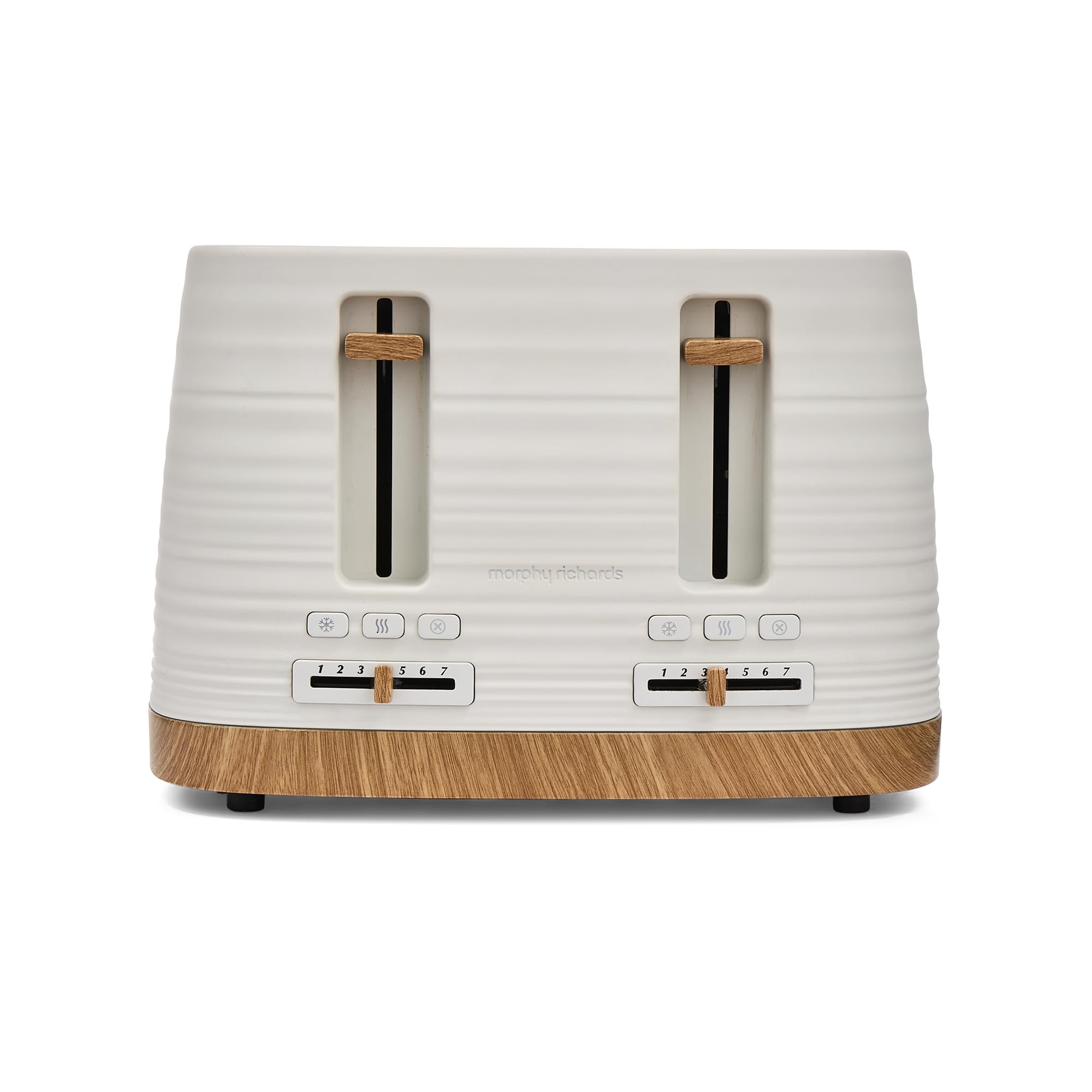 Morphy Richards Unisex White Clay 4 Slice Toaster In Small