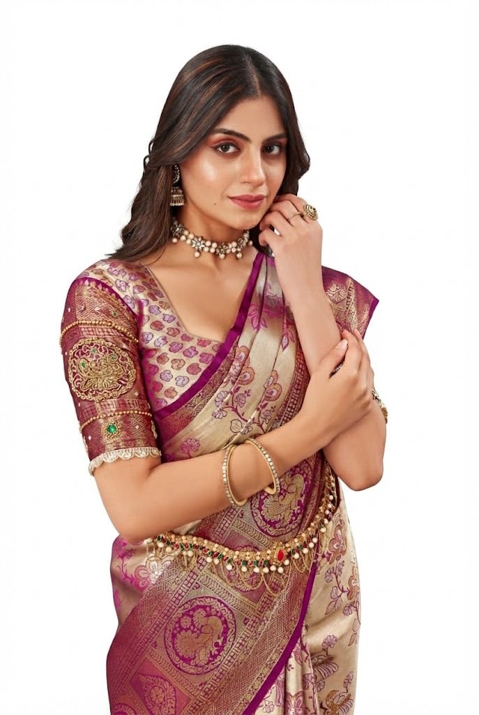 Pure Dharmavaram Silk Saree for Women with Handmade Zari Work Blouse Piece | Elegant Zari Woven Traditional Saree | Premium Ethnic Wear | 5.50 Meter Saree-picture-20