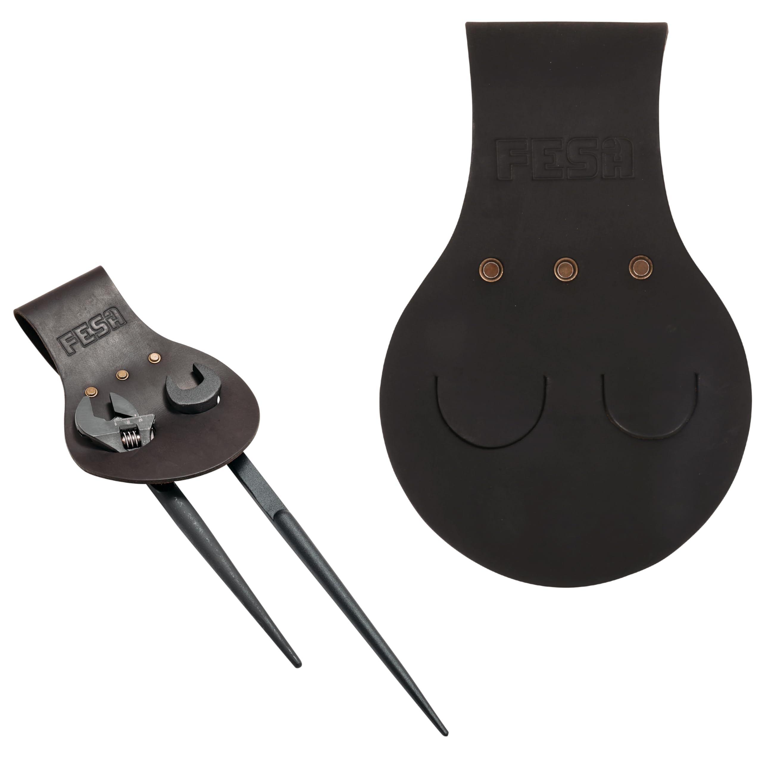FESA Spud Wrench Holder, Full Grain Leather, Holds 2 Wrenches — Amazon image 8