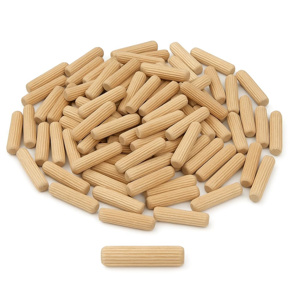 Tasselli in Legno 10x40 mm – Confezione da 200 Pezzi (4x40) – Spinotti Cilindrici per Giunzioni Fai-da-te, Mobili, Falegnameria – LEMAG SRL