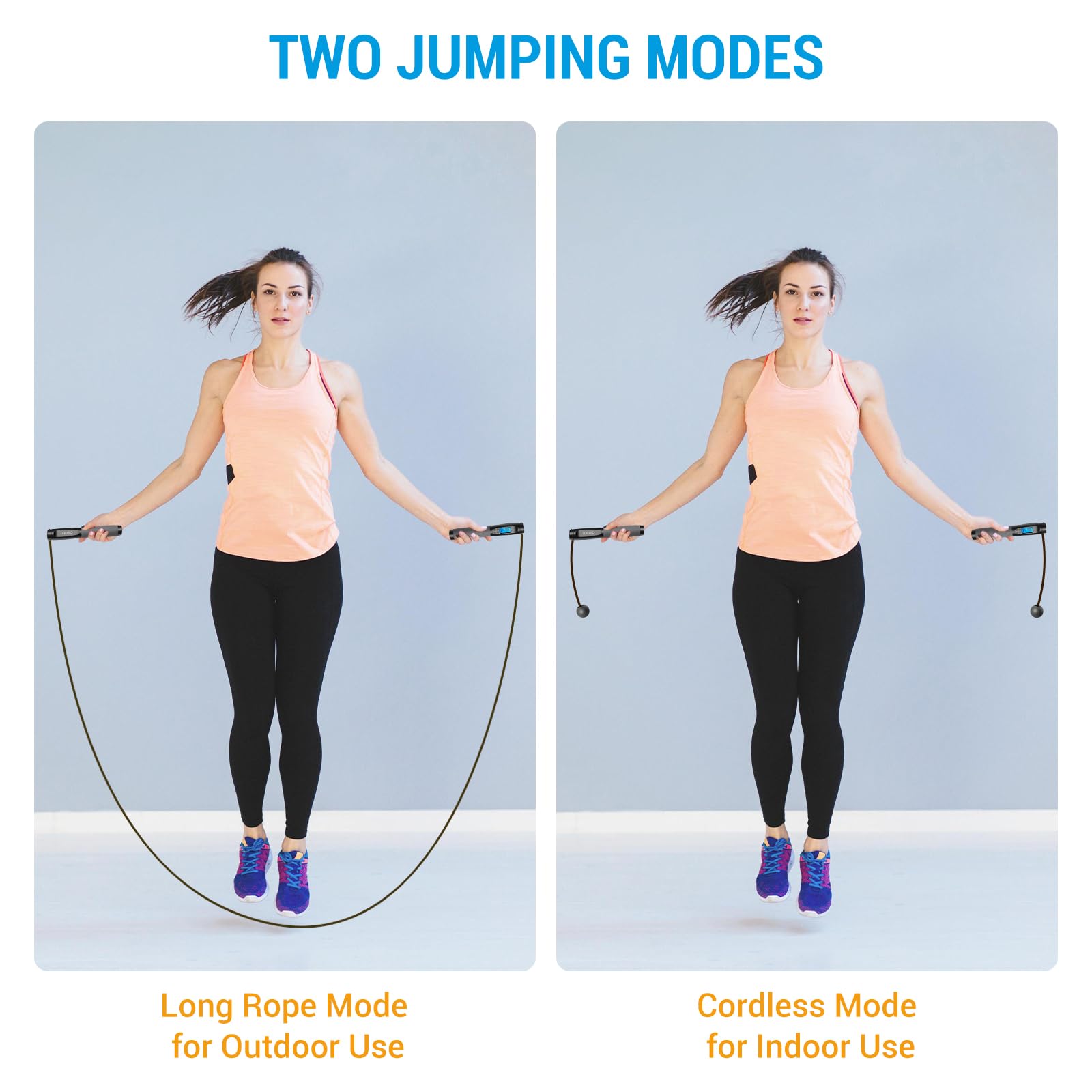 TOQIBO Skipping Rope with Digital Counter, Professional Ball Bearings & Non-Slip Handles - Image 4