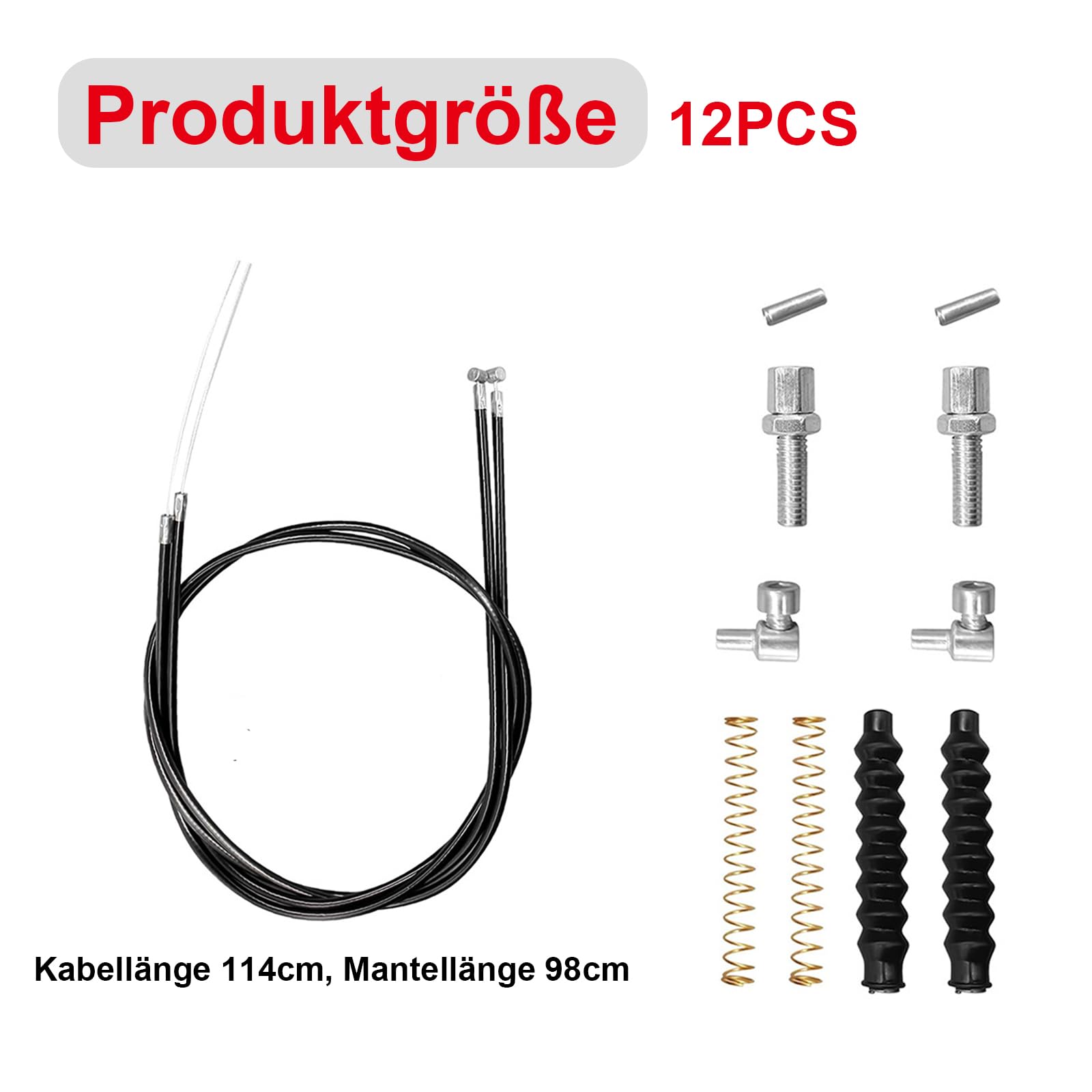 Uniwersalny kabel hamulcowy do roweru, zestaw skrzyni biegów, 12 sztuk kabli hamulcowych, walc napędowy, część zamienna, kabel hamulcowy, rower, okablowanie, do rowerów górskich
