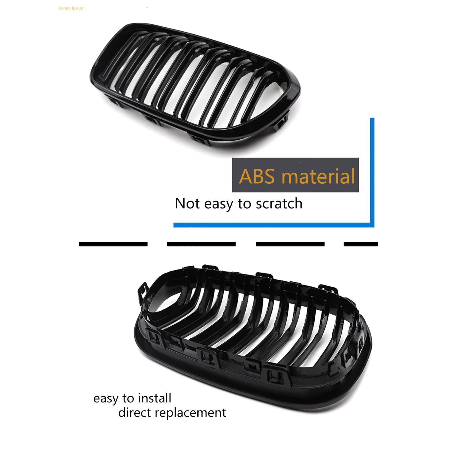 F20 F21 Griglia Anteriore per BMW Serie 1 F20 F21 LCI Griglia Paraurti Serie 1 Nera Griglie Radiatore 2015 2016 2017 2018 2019