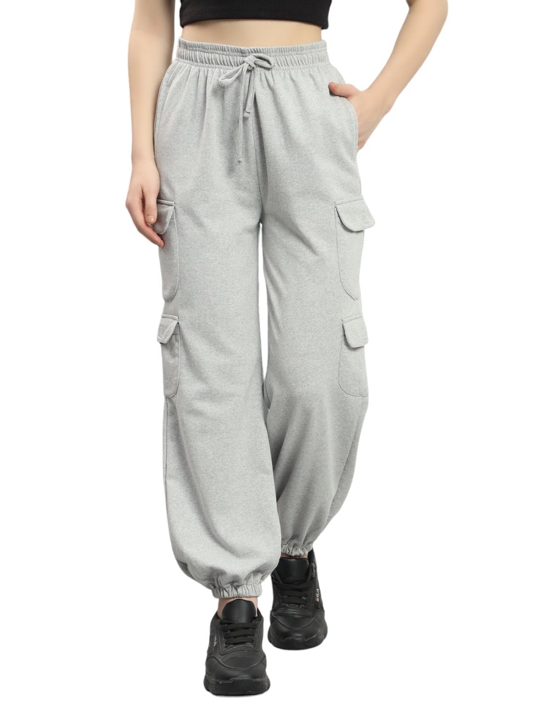 Q - RIOUSWomen's Relaxed Fit Cargo Style Jogger Pants