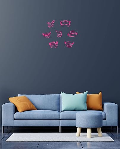 Miniatura 5 de Dental Wall Decal, Teeth Decal, Smiles vinyl wall decor, Dental wall sticker, office decor 942 (28 in x 35 in, lime tree green)