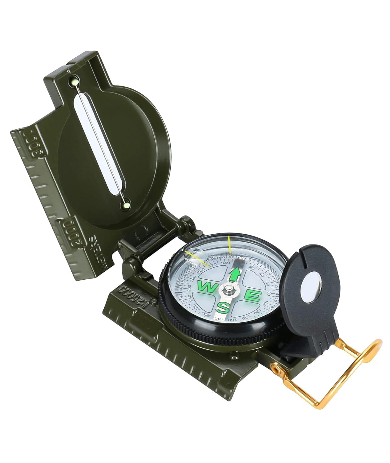 Compass for Directions, Dark Green Compass, Waterproof and Durable Compass Easy to Carry and Use Versatile for Hiking Outdoor Activities Camping-image-12