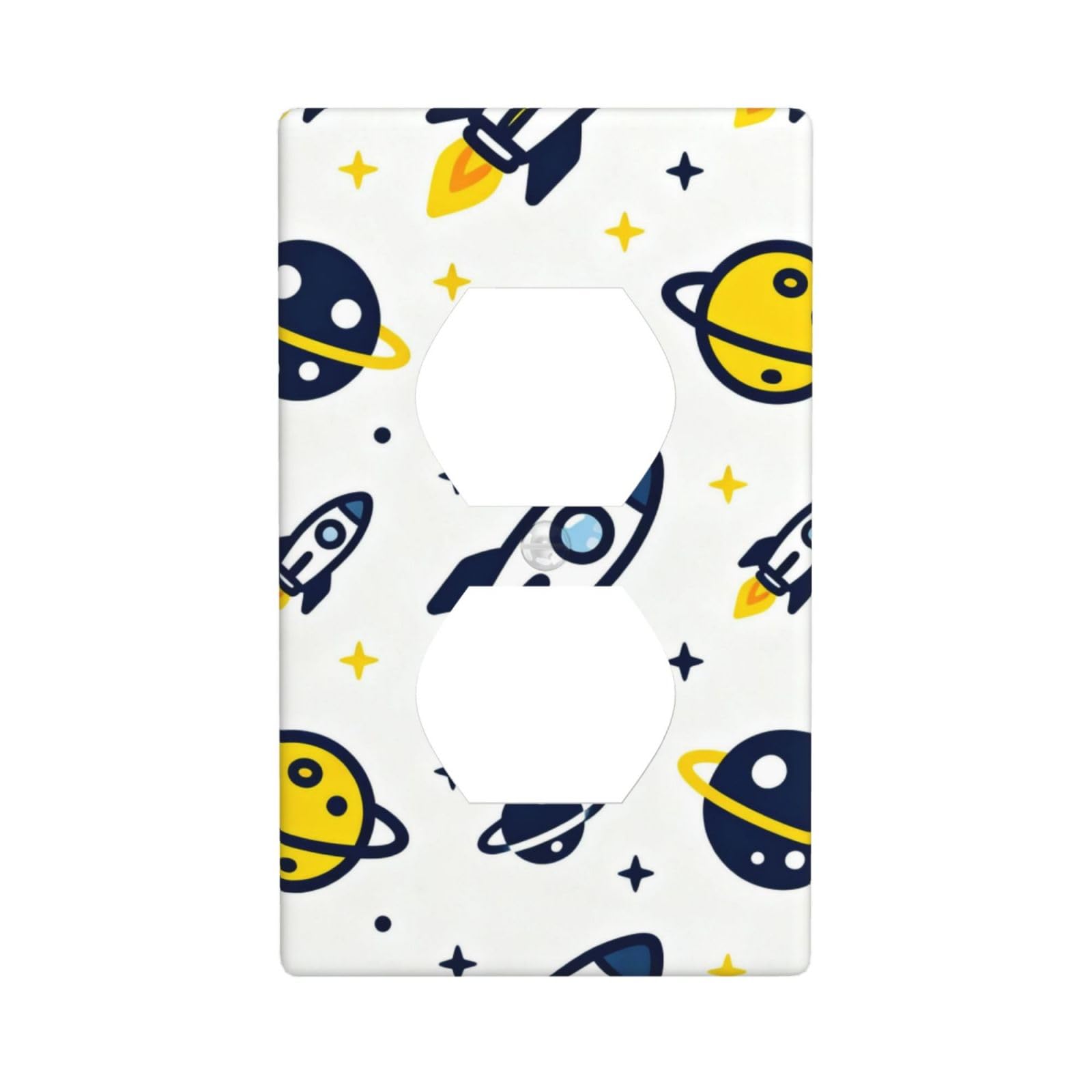 Rockets Decorative Switch Plate Cover-Unbreakable Polycarbonate Wall Plate for Home Office, 1 Gang with Screws