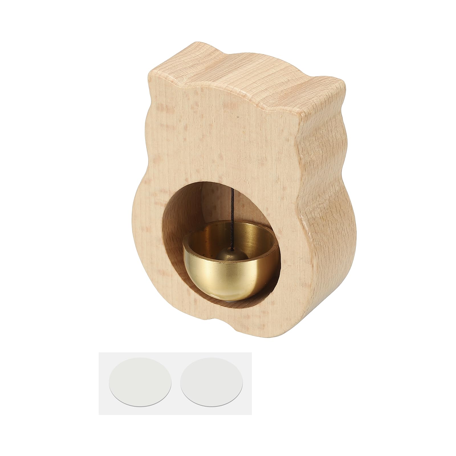 Cloche en bois à suspendre chat porte-bonheur avec carillon magnétique pour entreprise
