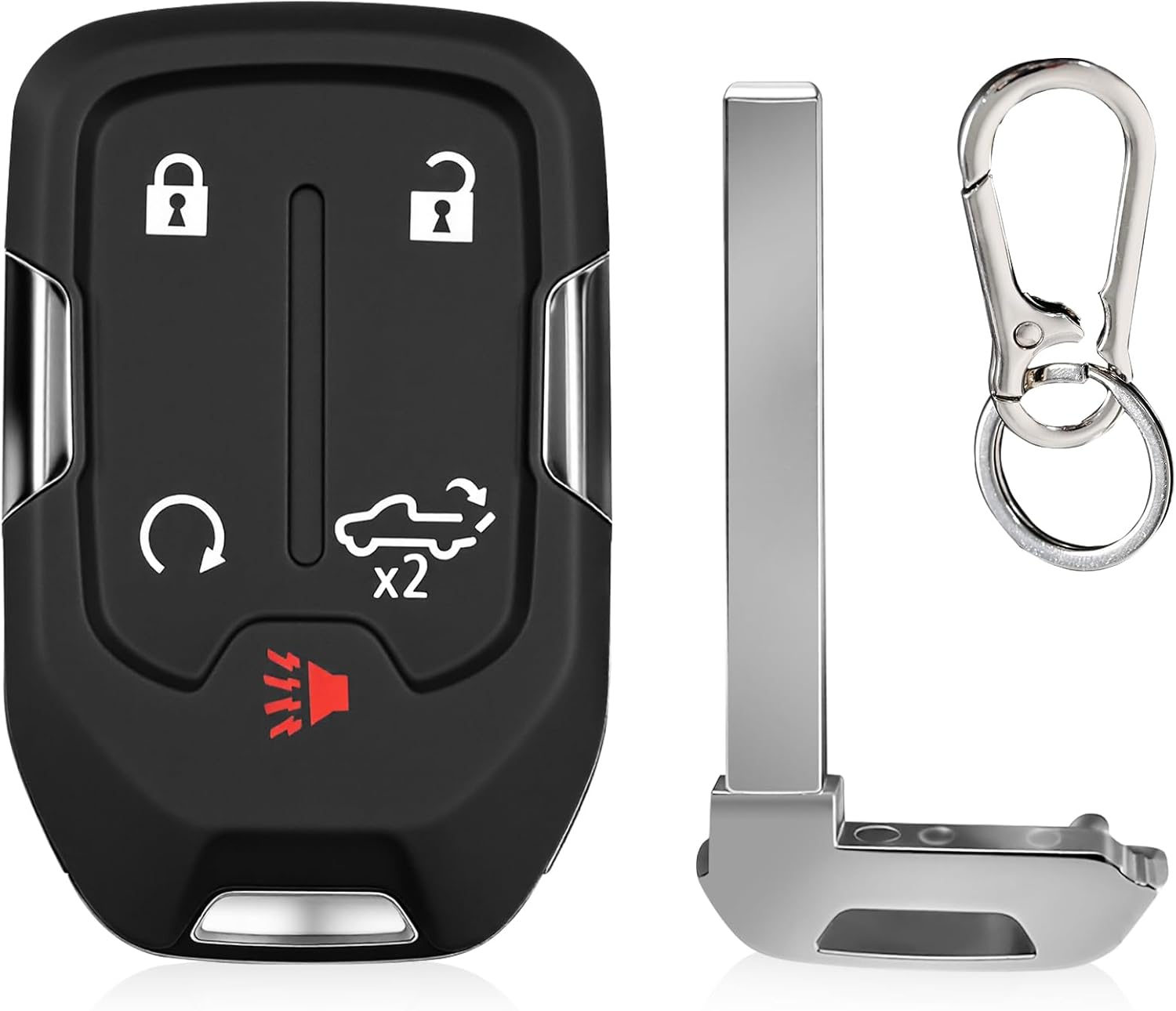 1 Pack Keyless Key Fob Remote Fit for 2019-2023 GMC Sierra 1500 2500 3500 2019-2023 Chevrolet Chevy Silverado 1500 2500 3500, 433 MHz HYQ1ES 13522904 13522854 Include Uncut Key Blade