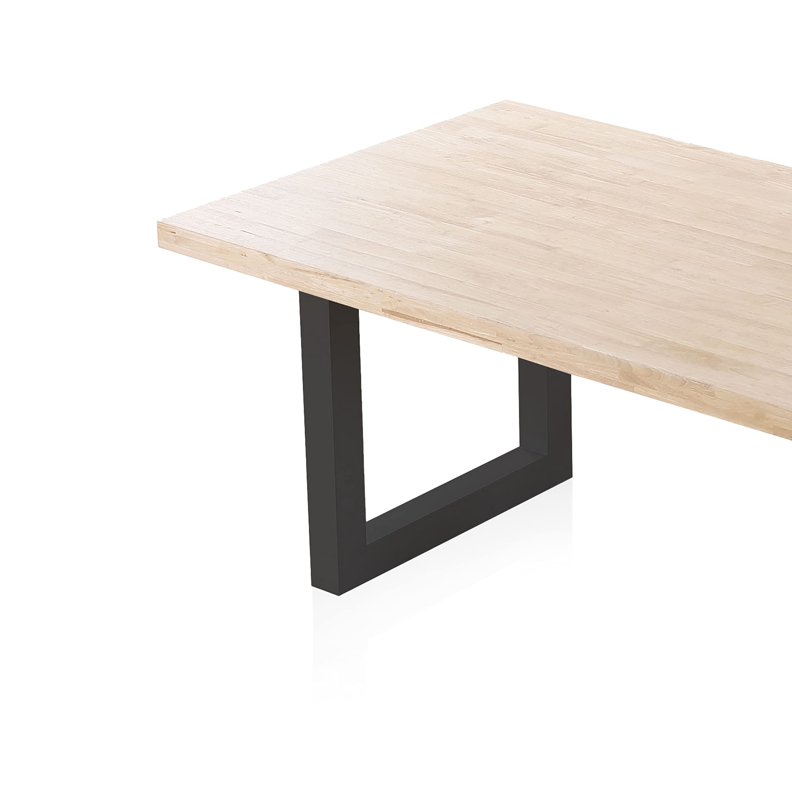 Adec Group duehome | Loft, Mesa Fija de Comedor, Mesa para Salon, Acabado en Roble y Negro, Medidas: 180 cm (Largo) x 100 cm (Ancho) x 76 cm (Alto)