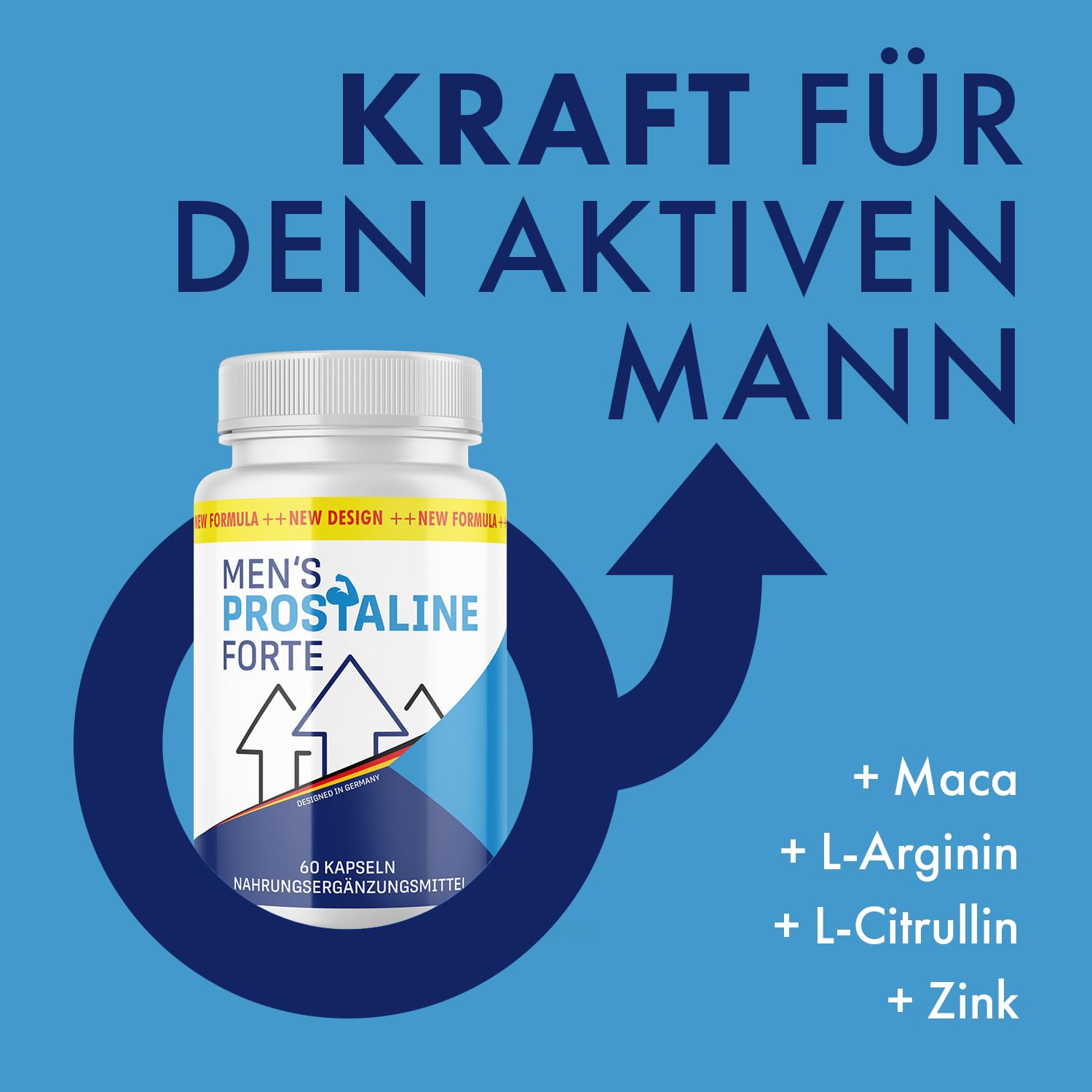 Men´s Prostaline Forte Kapseln | Kraft für den aktiven Mann | Einfache Anwendung | Inhalt 60 Kapseln