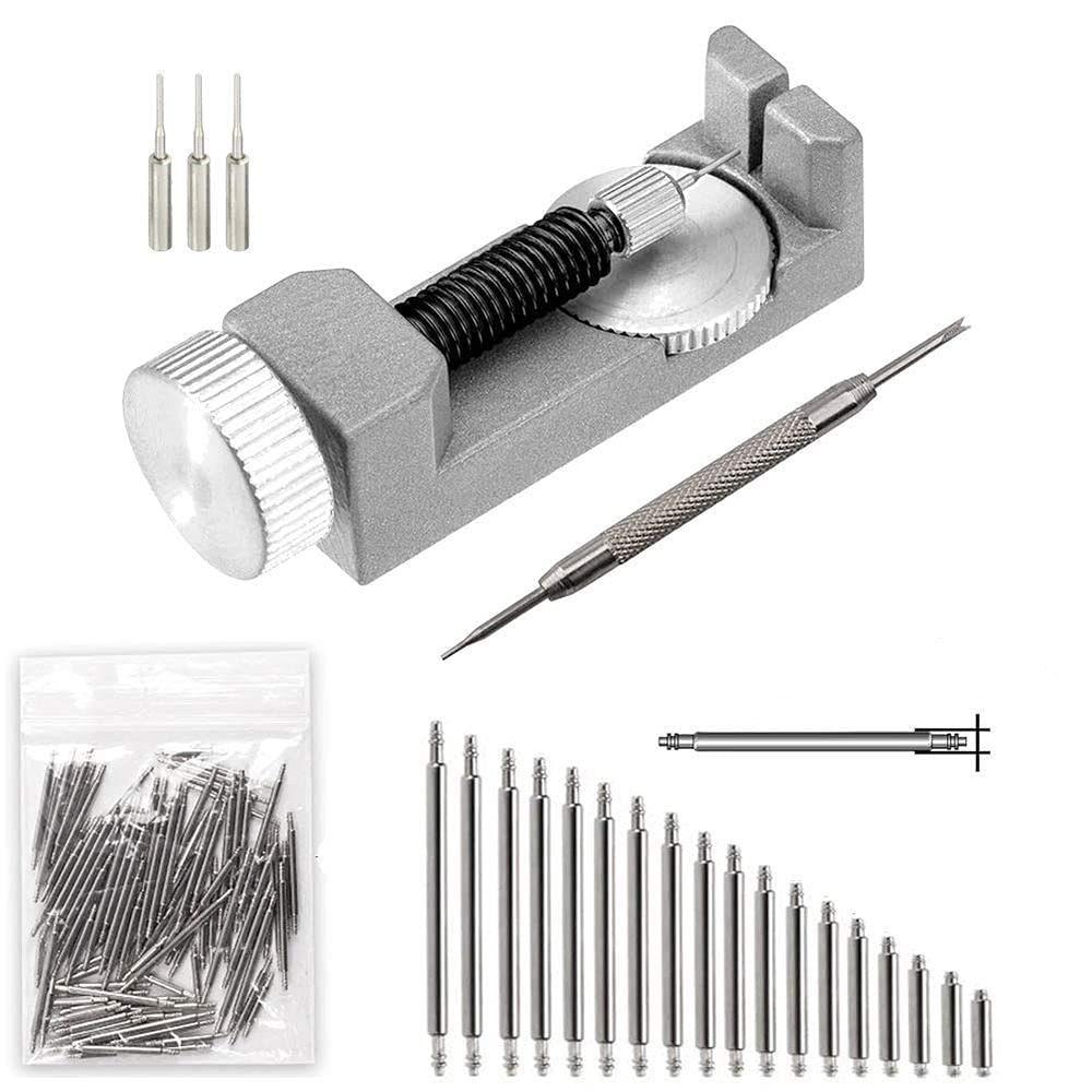 DIY Crafts CT-DIY-HI-47945 Watch Link Remover Kit, Spring Bar Tool Set Watch Band Strap Tool Kit, #2, Pack of 108 (Multicolor)
