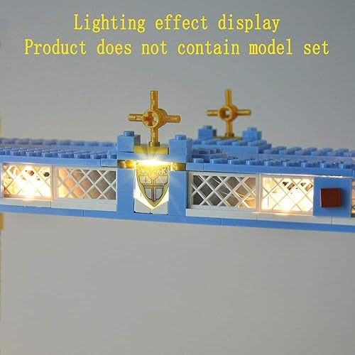 Miniatura 6 de Kit de luces de versión mejorada para puente de la torre de Londres (no parpadeante), compatible con el modelo de bloques de construcción Lego