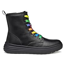 Geox J Phaolae Girl, Stivale alla Caviglia, Nero-Black Multicolor, 28 EU
