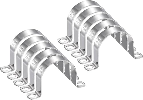 Miniatura 55 de HARFINGTON 5 abrazaderas de conducto de 4 1/4 pulgadas y 4.252 in, abrazadera de tubo M108 U, correa de tubo rígida de acero inoxidable, soporte
