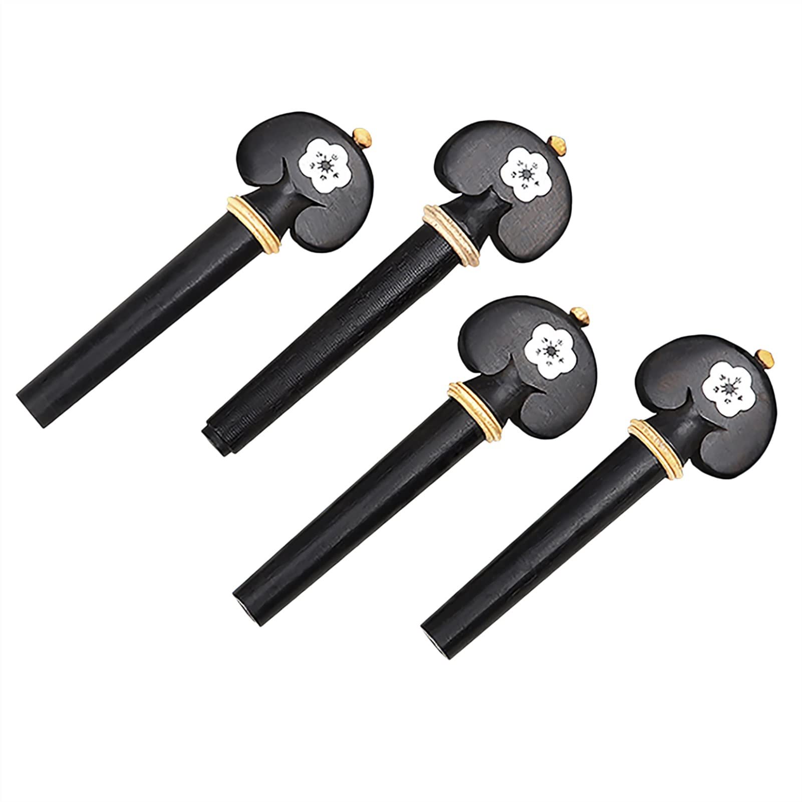 Partes violín Conjunto De 4 4 3/4 4/4 Violin Tuning Pegs Reemplazo Negro Reemplazo Tallado Bay