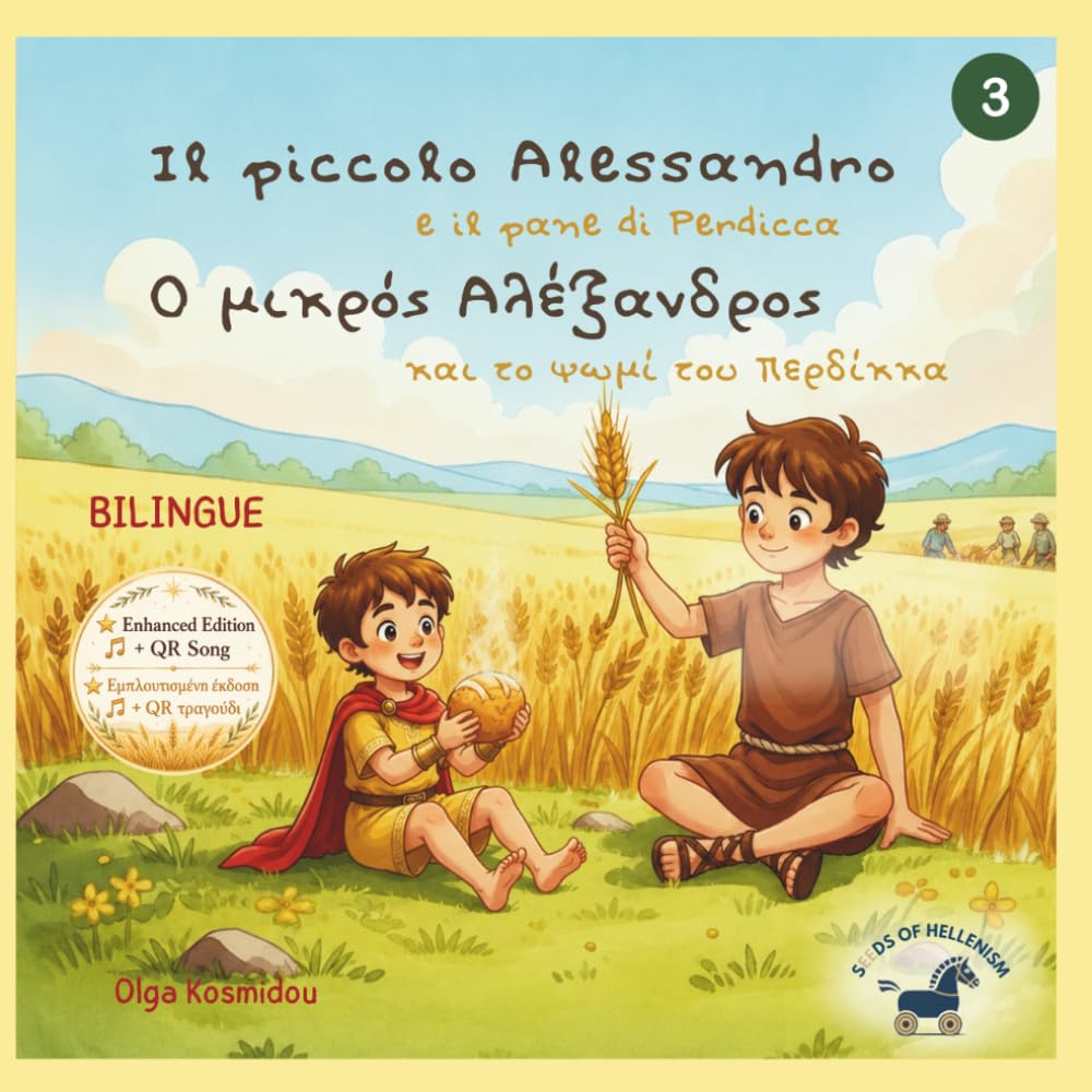 Il piccolo Alessandro e il pane di Perdicca: Una biofiaba illustrata bilingue (greco–italiano) ispirata all’infanzia di Alessandro Magno (Il piccolo ... bilingui dall’infanzia di Alessandro Magno)