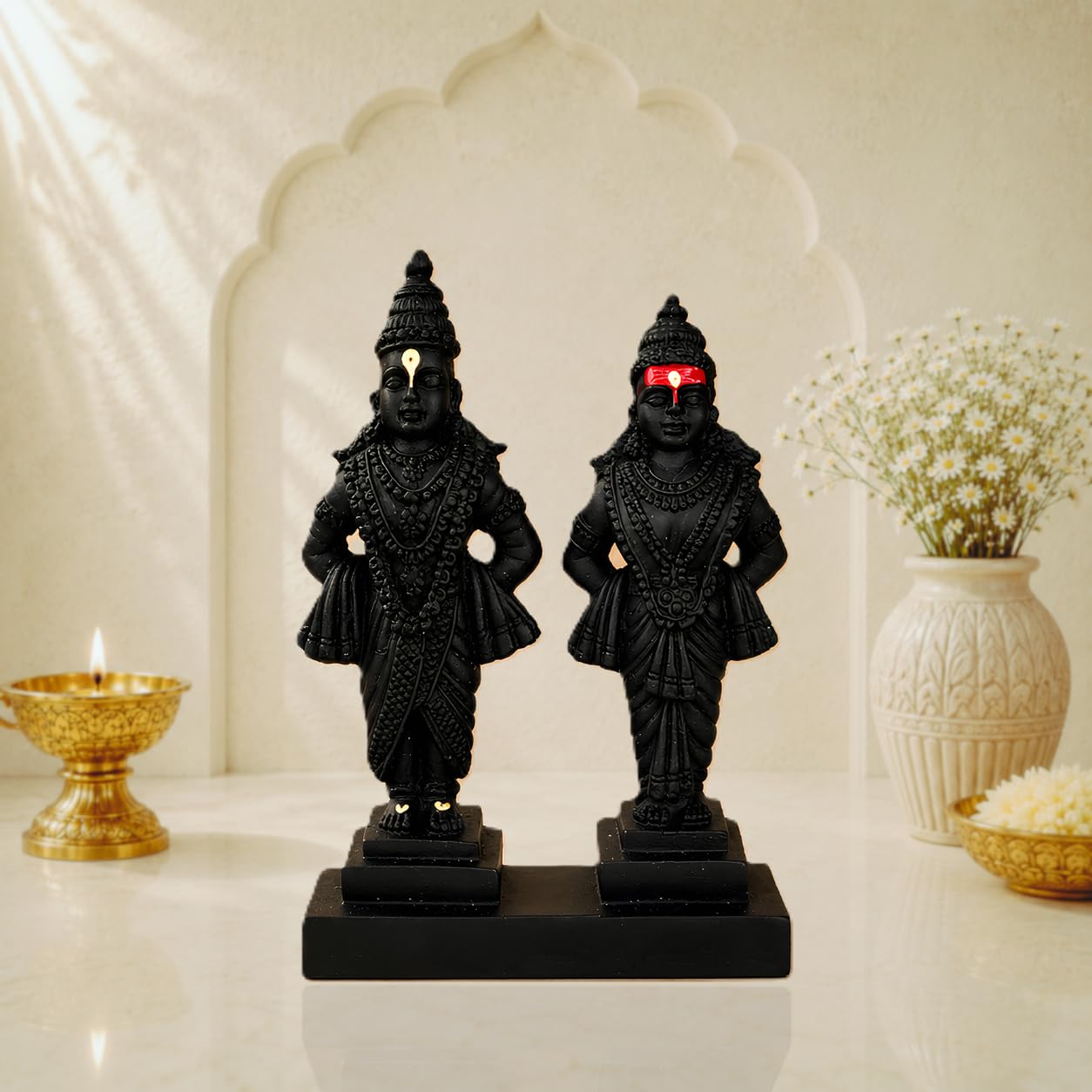 HR Enterprises (VR 51B Black Vitthal Rukmini Statue,Vitthal Rukmani Stand,Idol of God Vitthal Rukmai,Statue for Home Decor,Gifting,Showpieces for Home.-image-47