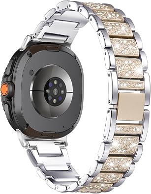 Bling Women Band Compatible with Samsung Galaxy Watch 8 40mm 44mm/Watch8 Classic 46mm Dressy Wristbands
