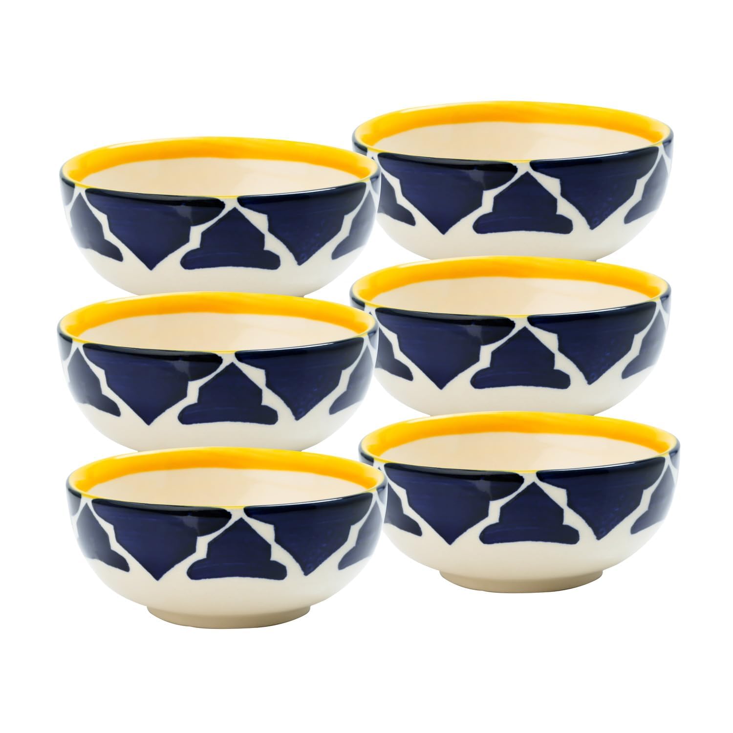 Cereal Bowl Set - Unbreakable Lightweight Microwave and Dishwasher Safe Bowl for Serving Side Dishes, Ketchup, BBQ, Party, Ideal for Daily Use(125 Ml 9 CM Pack of 6 Blue)