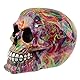 Puckator Regenbogen-Marmor-Effekt Schädel Ornament – Heimdekoration – Regenbogen-Marmor-Schädel – Ornamente – Harz – Wohnaccessoires – Wohnaccessoires – menschliches Skelett – Gothic-Geschenke für