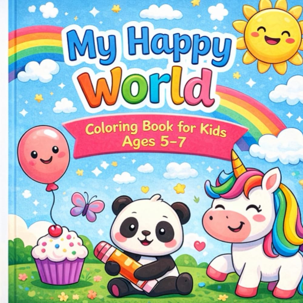 My Happy World: Coloring Book for Kids Ages 5–7