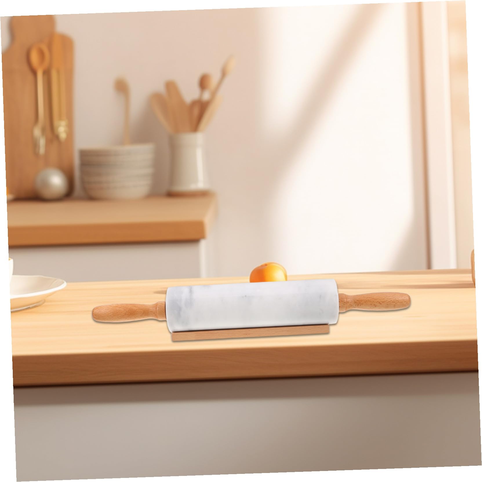 BESTYASH 3 Piezas Rodillos de Mármol para Amasar Superficie Lisa y Antiadherente Herramientas de Cocina Versátiles para Repostería Pasta y Masa de Pizza para Uso Doméstico y Profesional