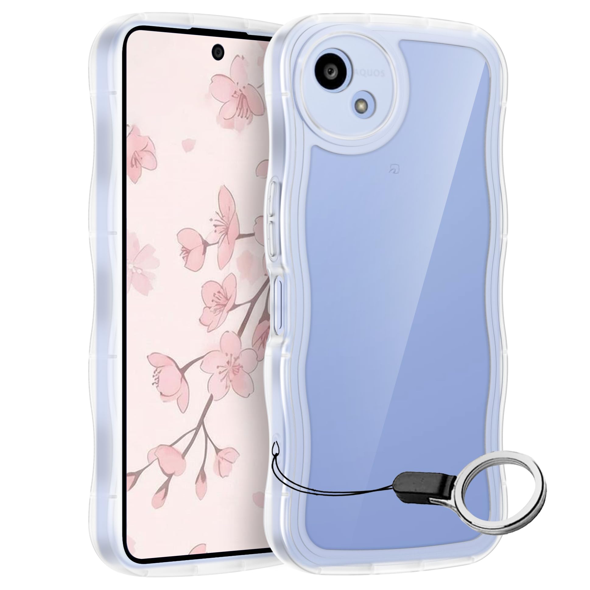 Amazon.co.jp: HILEGENER for AQUOS Wish 5 かわいい ケース うねうね
