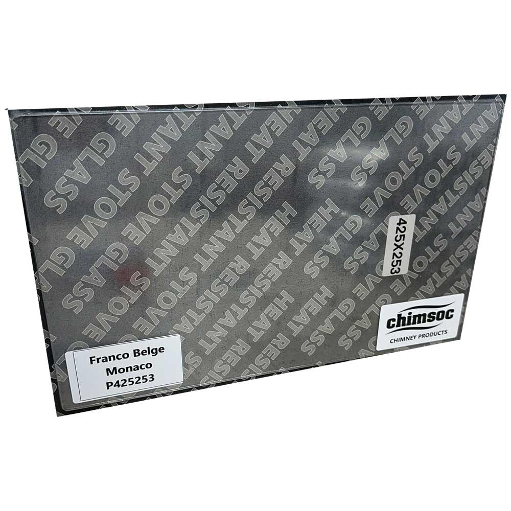 Chimsoc Replacement Stove Glass - Franco Belge Monaco (425mm x 253mm Rectangular)