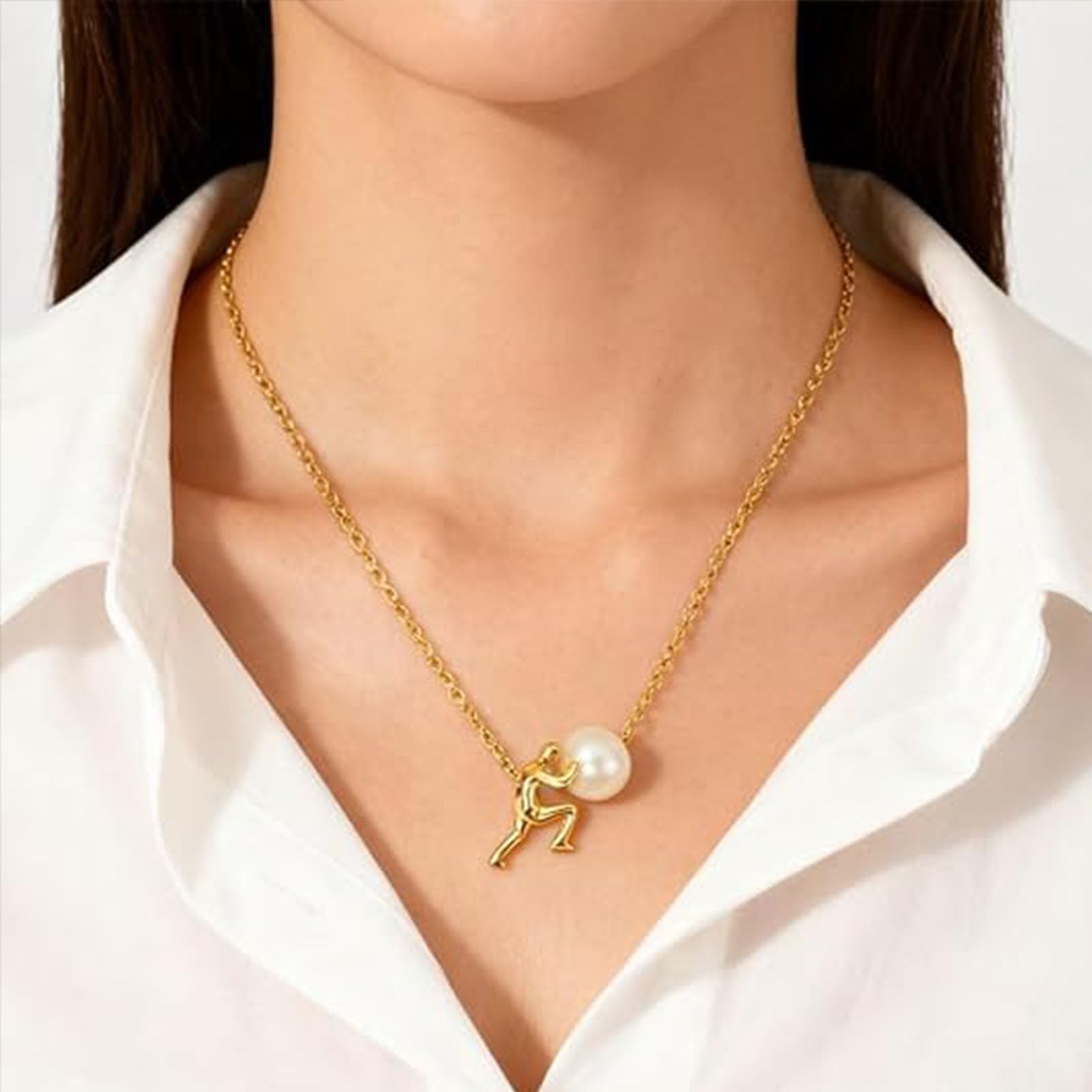 Générique Collier Sis-yphe, L'Ascension éternelle porté près du cœur, Pendentif mythologie inspirant symbolisant la persistance et la force, Cadeau pendentif résilience, Transmettez « Je t'aime »