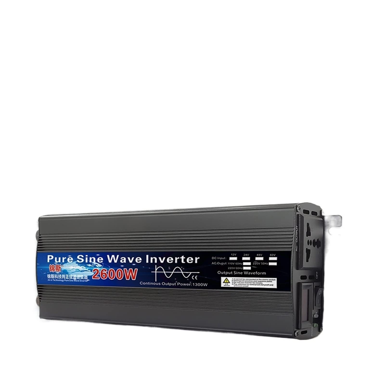 Inverter a Onda sinusoidale Pura 12V 24V 110V 220V 1000w 2000w 2600w Inversor 12V 48V a 220V Convertitore Inverter Solare di Potenza Display a LED(2600W,12V-110-120V 60HZ)